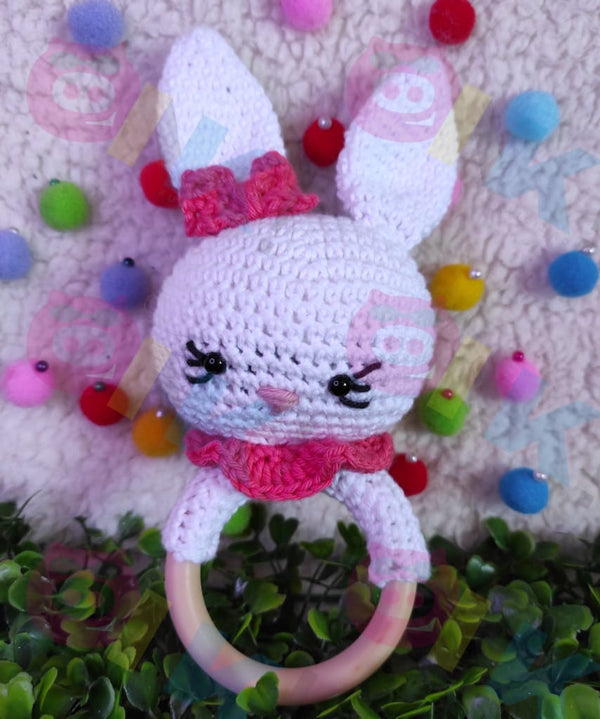 Sonajero Amigurumi Coneja