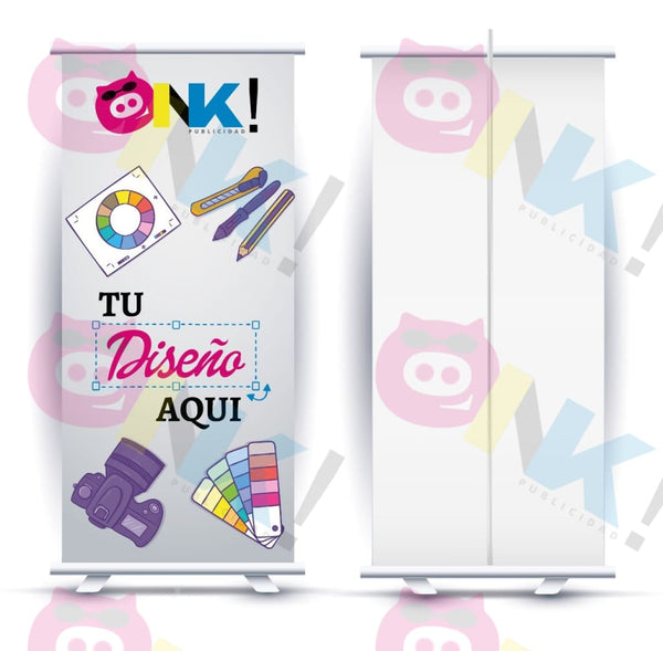 Pendón Roller Tela PVC 80x200cm - Oink Publicidad