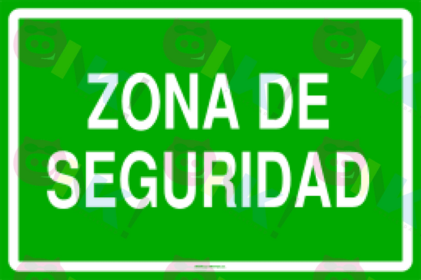 Señalética Zona de seguridad - Oink Publicidad
